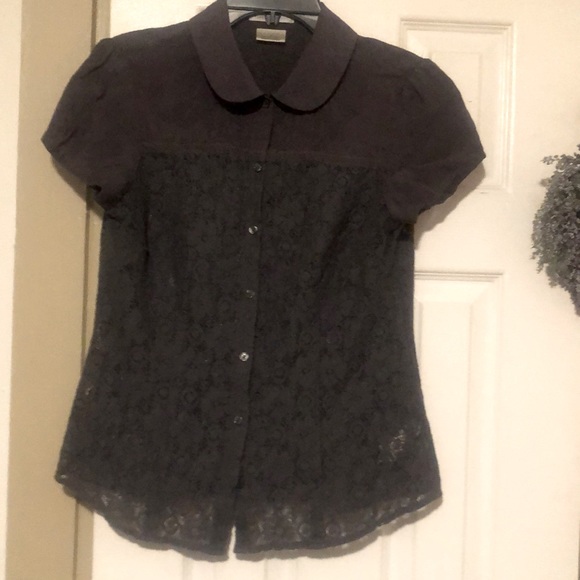 Top Femme Van Heusen Studio - Manches Bonnet, Ourlet Festonné Dentelle, Taille M, Occasion Très Bon état